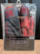 Dixxon Flannel Co Men's Boxer Briefs Size Large 2 Pack Red, Gray, Tools