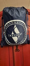 Skechers Polyester Drawstring Lightweight Bag Backpack Gym Bag Navy Blue 