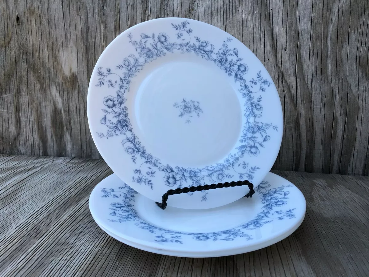 Arcopal Dishes Glenwood Floral Milk Glass Salad Or Dessert Plates