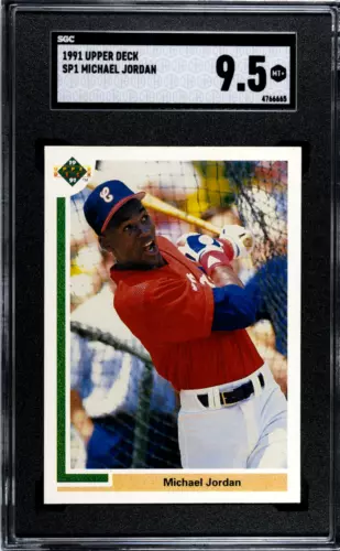 Michael Jordan 1991 Upper Deck Baseball#SP1 Bulls White Sox Rookie RC SGC 9.5