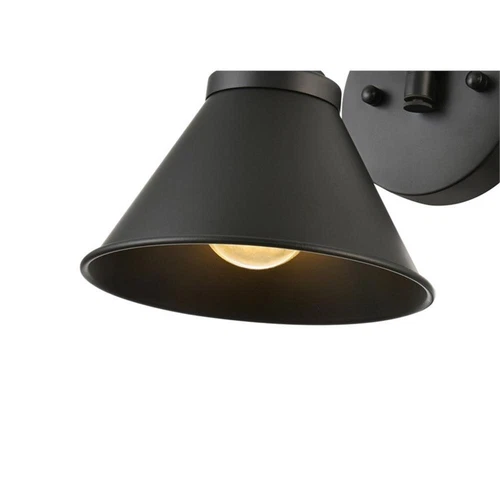 Living District Judson 1-Light Metal Swing Arm Wall Sconce in Black - Picture 3 of 6