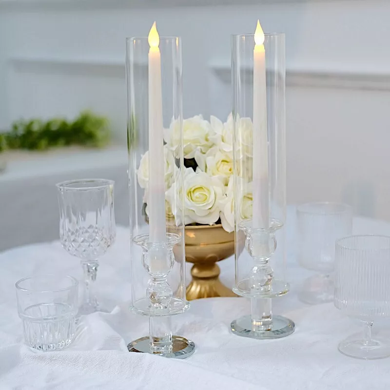 Candle Stick Holder Clear Glass Holders Wedding Candle Holder Taper Candle  Holder Table Decor Home Decor Candle Container 