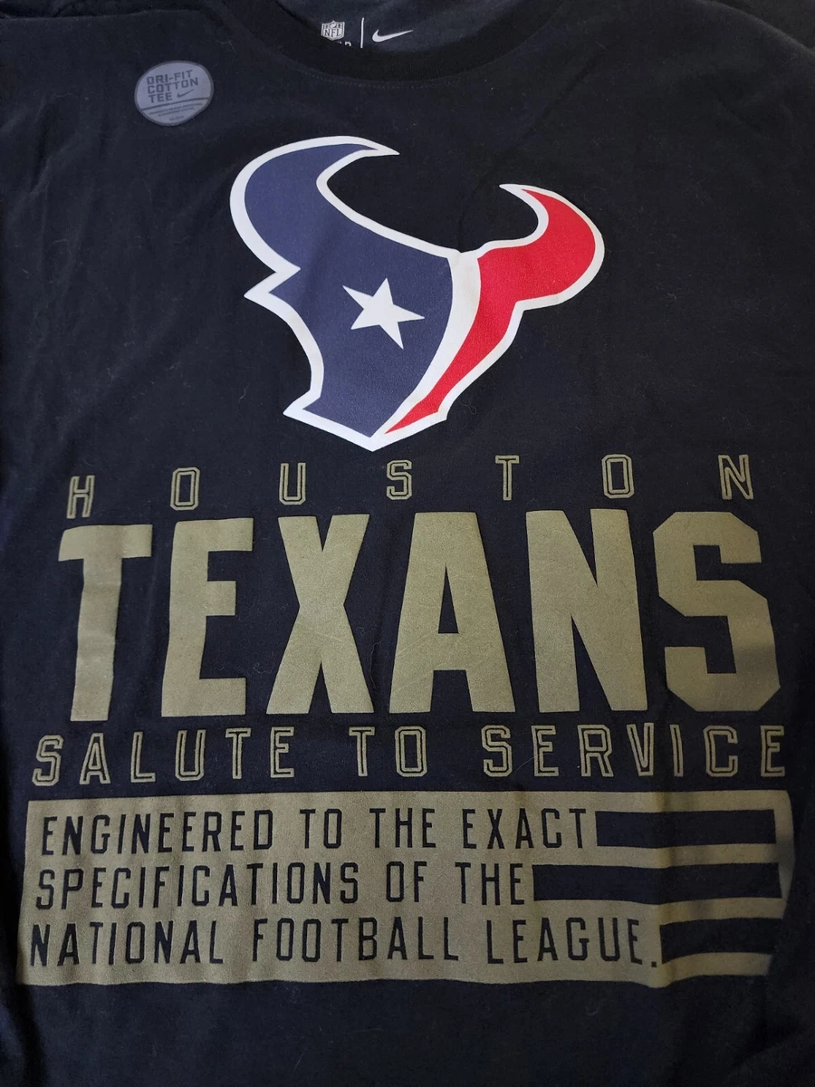 Houston Texans T Shirt Mens Large Salute to Service Nike NFL