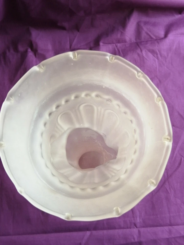 superbe vase ecole legras non signé, rose verre moulé 1900 art nouveau_ - Photo 3/4