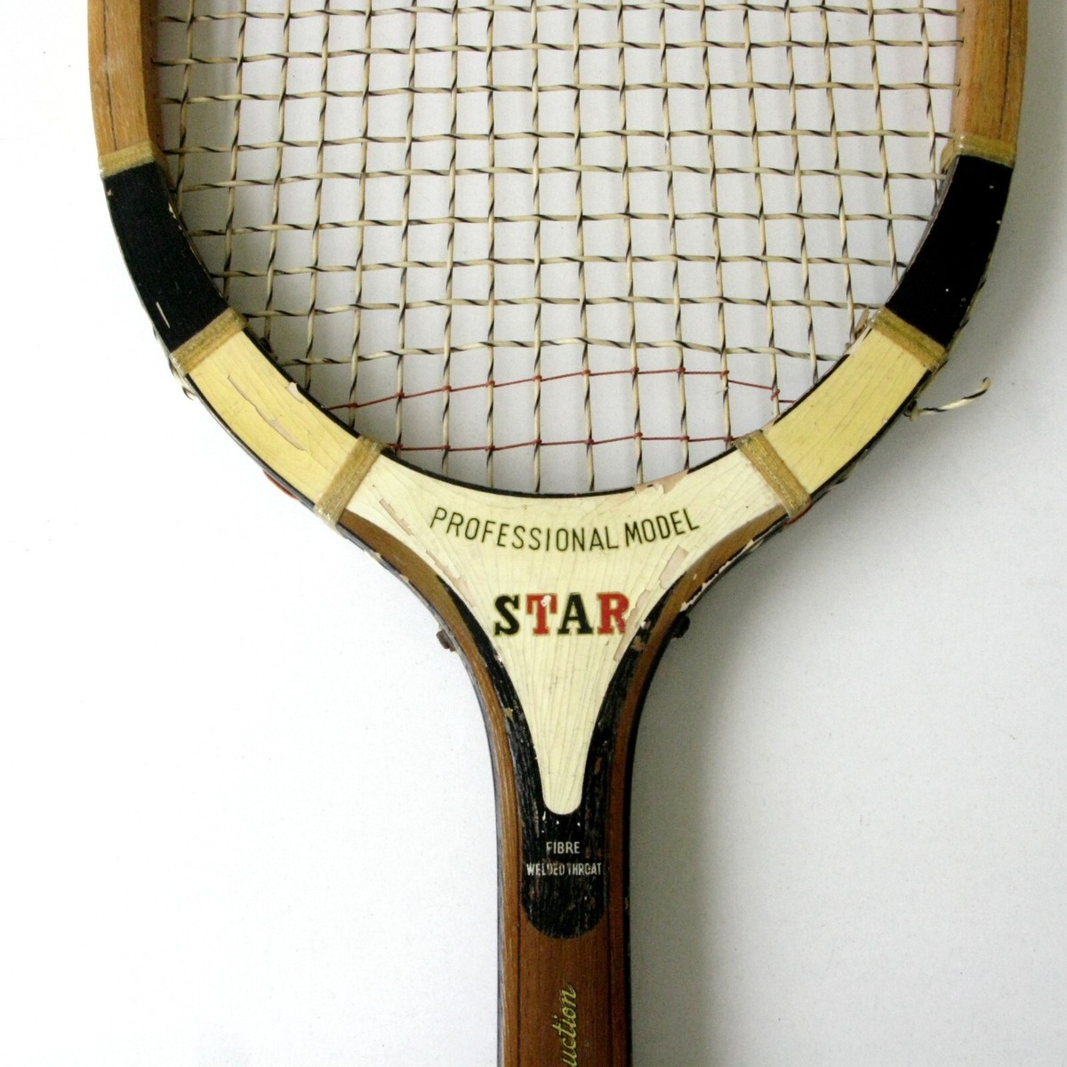 Raquette De Tennis Vintage Cerco Star En Bois - Marque Gaspar - Fabriquée En France