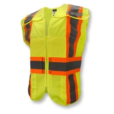RADIANS SV24-2ZGM Class 2 Hi-Vis Breakaway Expandable Yellow Vest - Choose Size