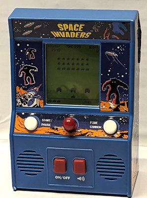 Space Invaders LCD Game Basic Fun Small Arcade Cab Handheld 09527 BasicFun 2016