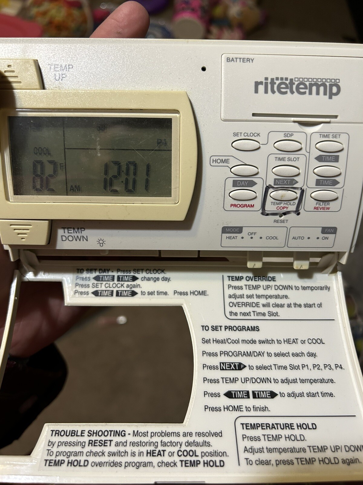 Ritetemp 8050 Digital Thermostat 7Day Programmable eBay