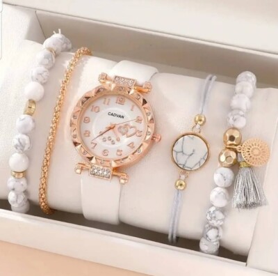 Cadvan Quartz Watch With Bracelet Comes in A Set.