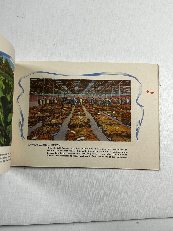 North Carolina Raleigh Durham Chapel Hill Souvenir Book Curt Teich 1946