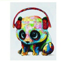 Paint By Numbers Adults Colorful funny animals DIY Painting Kit 40x50CM Canvas