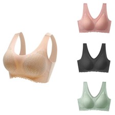 Women Top Vest Push Up Bra Stretch Comfy Crop Sports Shapewear Seamless Comfort