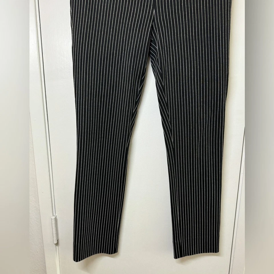 Pantalón Diane Von Furstenberg Negro Blanco A Rayas Trabajo Oficina Talla 6 Foto 4 de 4
