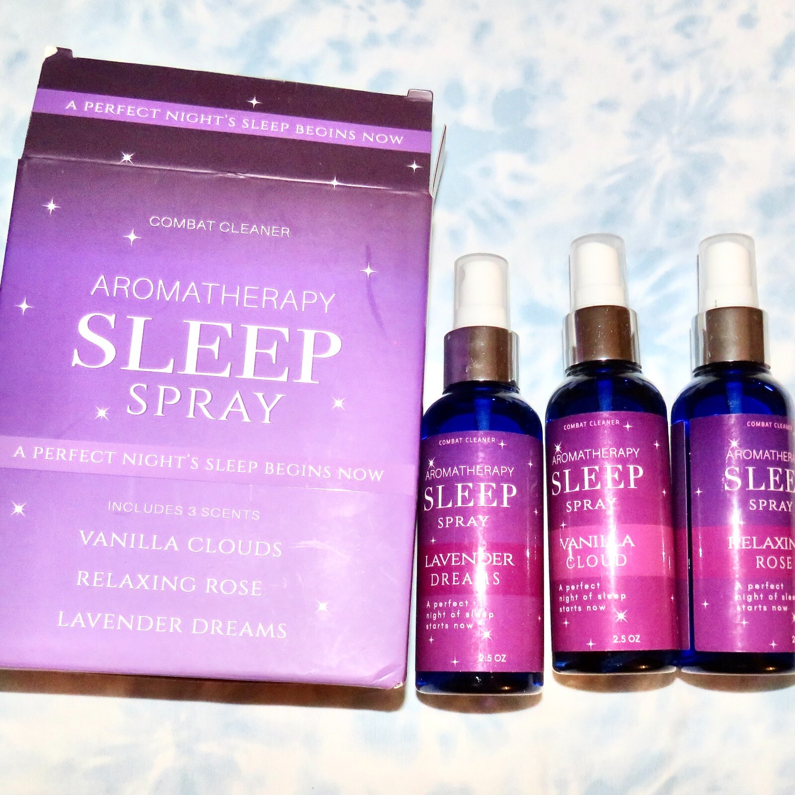 Combat Cleaner Aromatherapy Sleep Anxiety Relief Aid Pillow Sleep Spray Mist SET