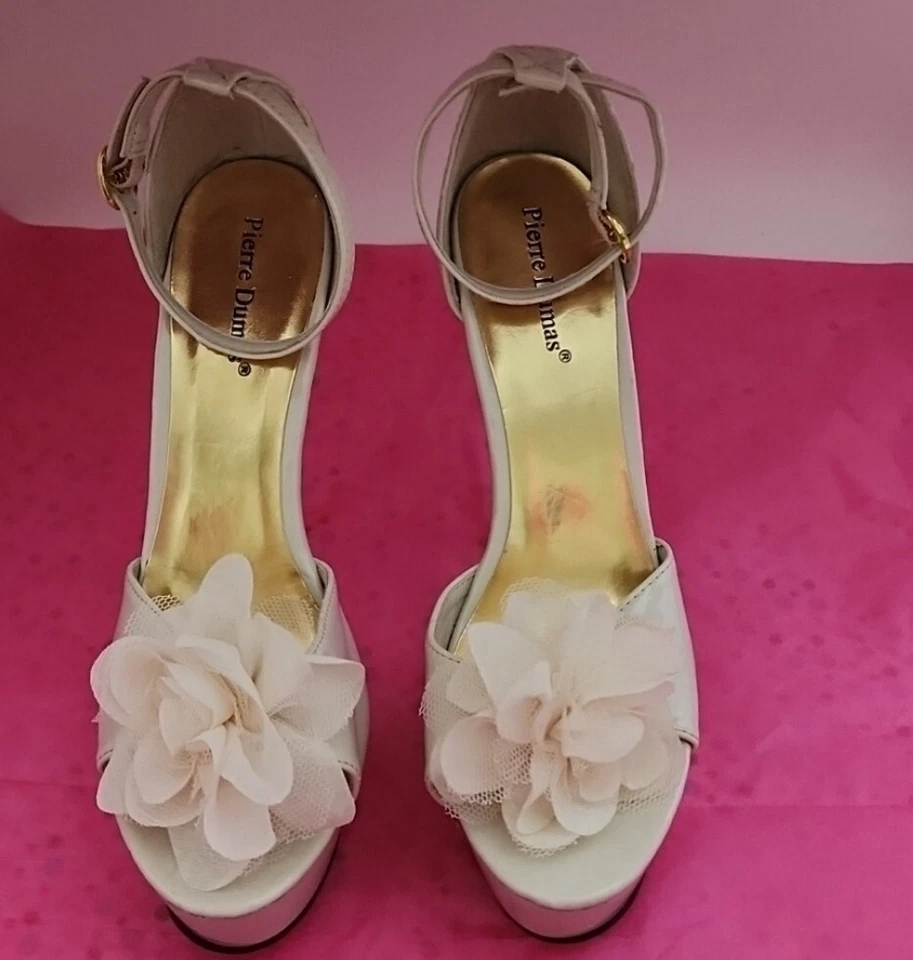 Sandalias de mujer de moda con correa al tobillo y punta abierta tacón alto para novia boda zapatos de vestir Foto 2 de 4