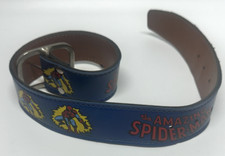 Vintage 1978 Amazing Spiderman Child Belt Leather Marvel Comics Group Blue