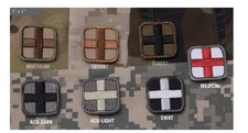 Milspec Monkey NYLON Morale Patch Medical MEDIC CROSS - 1" x 1" - See Menu Below