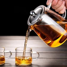 32oz Borosilicate Clear Tea Kettle with Removable Stainless Steel Filter