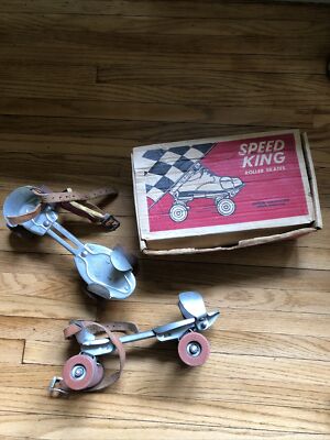 Hustler Toy Sterling IL ILL speed King roller skates box 1st gen wheels Vintage