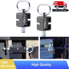 2x Heavy Duty Spring Trailer Gate Weld-On Spring Latch Lock Assembly Replacement