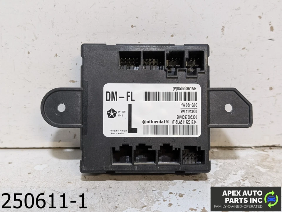 OEM 2009-2014 Volkswagen Routan 3.6L módulo de control de puerta del conductor P05026861 Foto 4 de 4