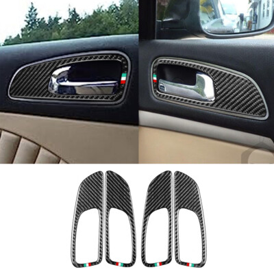 Carbon Fiber Inner Door Handle Panel Cover For Alfa Romeo 159 Brera Spider 04-11