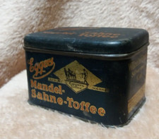alte Blechdose Sahne-Mandel-Toffee Wilhelm Eggers Kiel 1910-30er Bonbons Dose