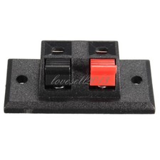 5Pcs 2 Way Stereo Speaker Terminal Strip Push Connector Plate Block Rated Load