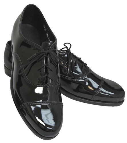 New Men's Black Tuxedo Shoes Cap Toe 