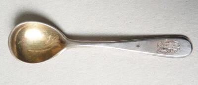 Petite cuillère à oeuf ou à sel  argent massif Russie russe silver spoon  19,5 g - Photo 1/4