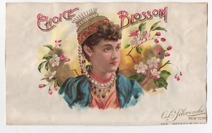  Beautiful 1890s Schwencke NY Sample Inner Cigar Label " Choice Blossom "