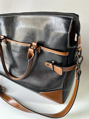 BOSTANTEN Briefcase for Women Leather Laptop Bag inch Work