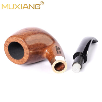 Rosewood Tobacco Pipe Handmade Wooden Classic Smoking Pipe 9mm Bent Curved Stem