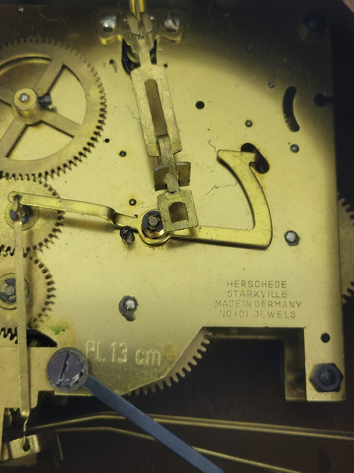 VTG Herschede 8 Day Mantle Clock Westminster Chime Mahogany Case Model 808 & Key