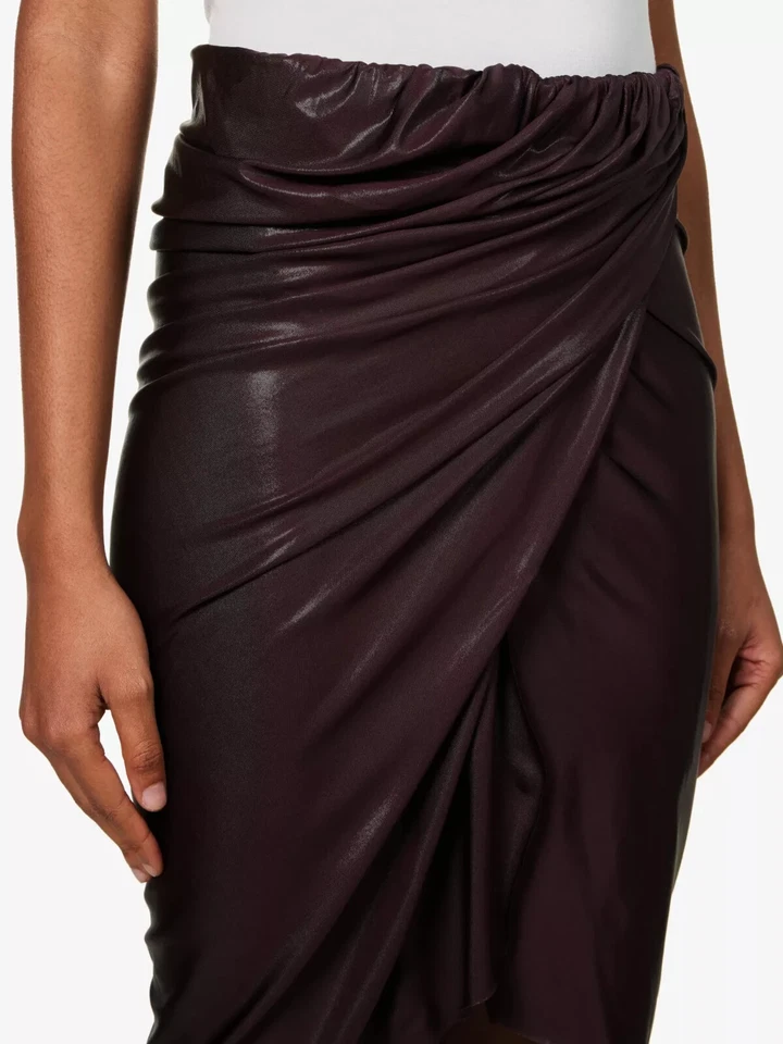 RICK OWENS LILIES Vered драпированный Джерси Midi юбка Великобритании 14 FR 42 США 10 BNWT RRP £490 - Изображение 4 из 4