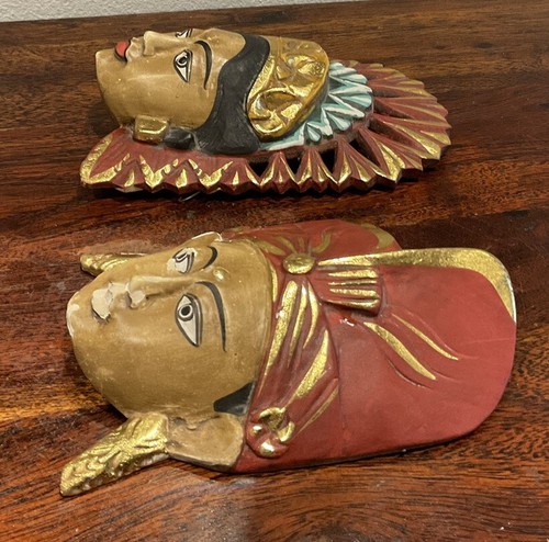 Gorgeous Pair Wooden Tibetan Buddhist wall plaques - Picture 9 of 11