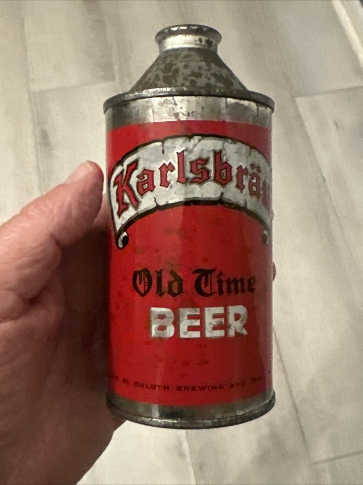 KARLSBRAU Old Time Beer 12 oz Cone Top Beer Can Duluth Brewing Company