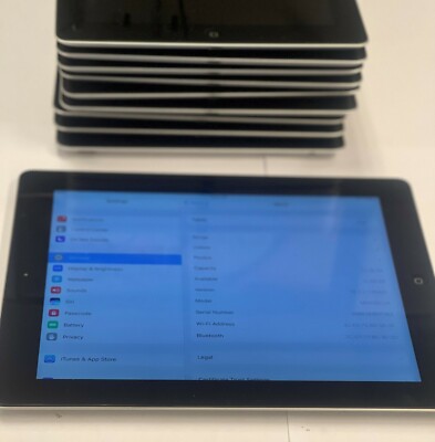 Apple iPad 4 16GB Wi-Fi, 9.7in Black ,Retina, Model A1458 Open