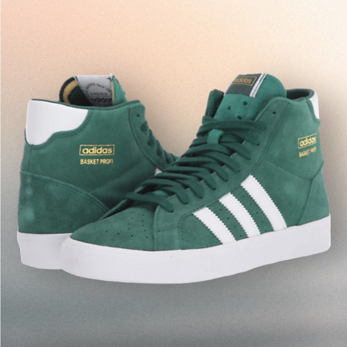 🔥Youth Shoes ADIDAS ORIGINALS BASKET PROFI Green and White