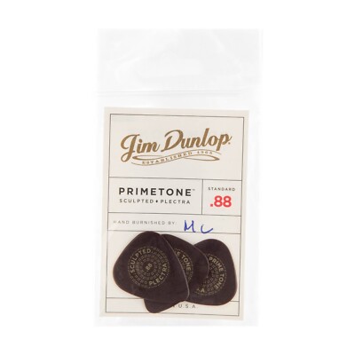 Dunlop 511P88 Primetone Standard glatt 0,88 mm Gitarren-Plektren Gitarrenplektrum Spieler-Pack