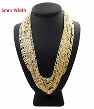 Mens 5mm Italian Figaro Link Chain Diamond Cut 12 Piece 8" 20" 24" Wholesale