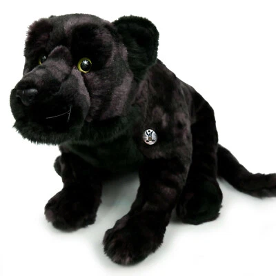KUSCHELTIERE.BIZ Panther Kuscheltier Leopard schwarz Schlenkertier 62 cm Plüsch * THABO