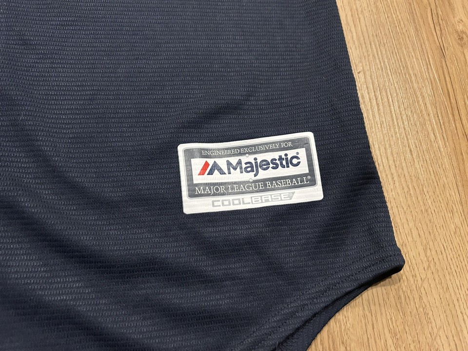 New York Yankees Jersey Men’s Navy Blue Majestic MLB Big Logo Baseball