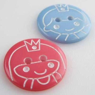 SIMON BROWNE CRAFTS 18mm Buttons Prince Princess Baby Child Girl Boy Royal Craft BUY 2 4 Or 8 718D