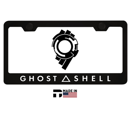 Ghost In The Shell License Plate Frame | Reflective White | Japanese Anime | USA - 第 1/1 張圖片