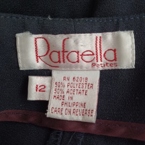Rafaella Ladies Sz. 12 Petite Dark Navy Dress Pants - Picture 4 of 4