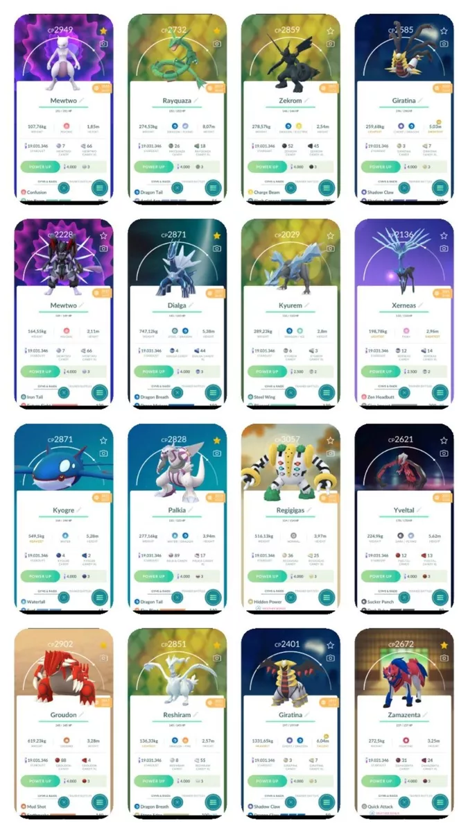 Groudon - Rayquaza - Kyogre - Cresselia - Pokemon Go (30 days of  friendship) 