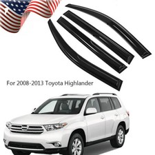 Fits For 08-13 Toyota Highlander Window Vent Visor Sun Rain Guard Wind Deflector