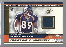 2001 Titanium Double Sided Jerseys #78 Dwayne Carswell/Byron Chamberlain