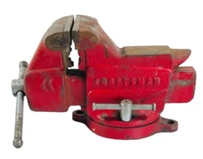 Vintage Craftsman USA No. 506-51801 Bench Vise 3.5'" Red Swivel Anvil